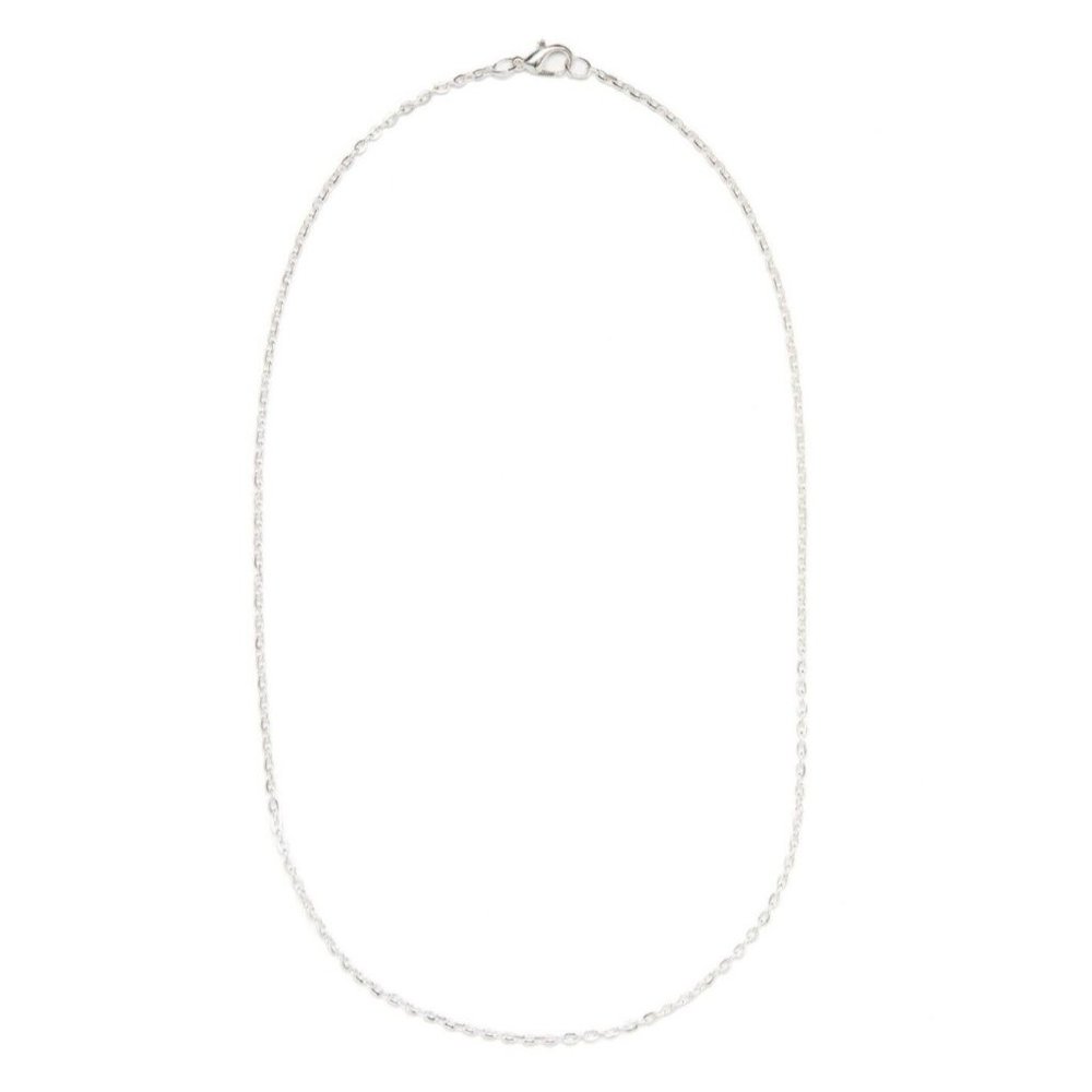 Silver Chain Link Necklace Jewelry Making Supplies Simple Chain Necklace Jewelry